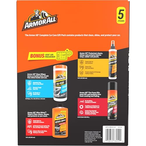 Car Cleaning Kit, Glass Wipes, Protectant, Wash & Wax, Tire Foam - view 6