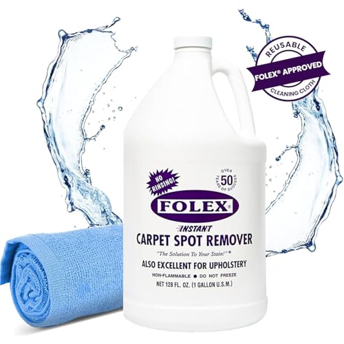 Instant Carpet Spot Remover 128 oz - Powerful Stain Remover for Carpets, Upholstery & Rugs - Eliminates Pet Stains, Grease, Red Wine, Food, Makeup & More - With Reusable Cleaning Cloth - view 3