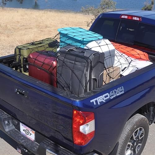 Cargo Net for Pickup Truck Bed SUV, 5'x7' Stretches to 10'x14' - view 6