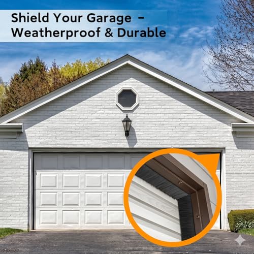4 Sets Garage Door Brush Seal, 3" W x 39.37" L, Brown - view 5