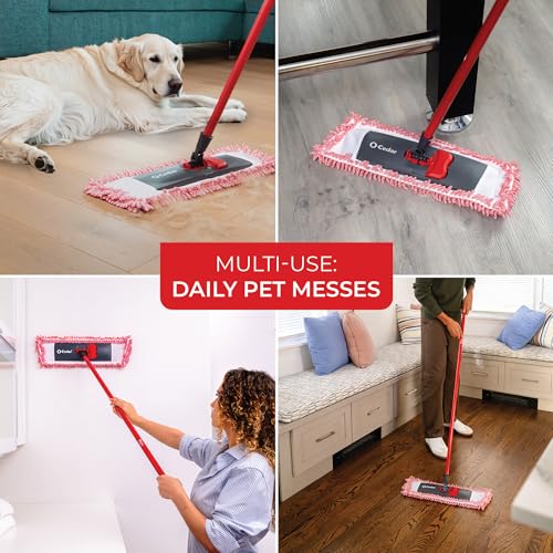 Pet Pro Microfiber Hair & Dust Mop + 1 Mop Head Replacement | 3X Pet Hair Removal* | Electrostatic Dry Dust Mop for Dog & Cat Homes | Hardwood, Tile & Hard Floor Cleaning - view 6