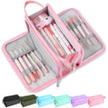 Large Pencil Case, Pencil Pouch, Pencil Bag, Pencil Box, Pink & Plaid
