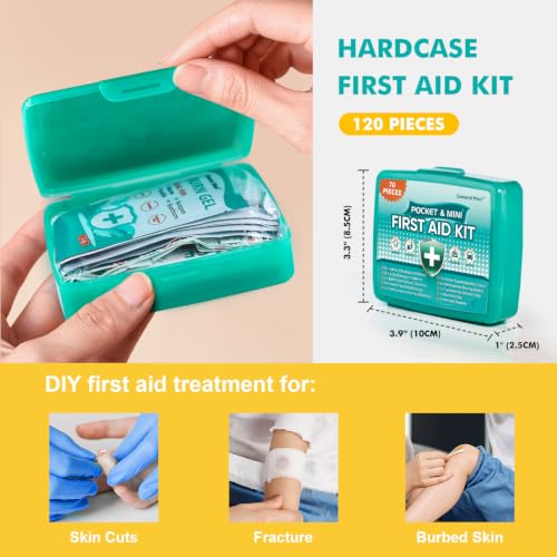 Small First Aid Kit - Compact Hard Shell Emergency Medical Kit - view 3