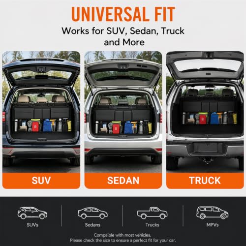 Car Trunk Organizer Large Capacity Backseat Trunk Organizer Storage for SUV - view 5