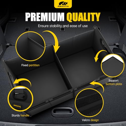 Car Trunk Organizer - 75L Foldable Car Storage for Grocery, Black - view 4