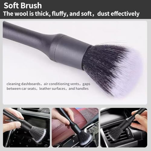 QioTceen Car Detailing Brush Set - 4-Piece Kit for Interior & Exterior Cleaning - Premium Car Wash Brush for Professional Results ﻿car Duster Interior - view 2