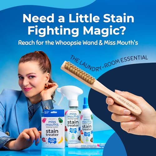 Messy Eater Stain Treater Spray 2-Pack 16oz & Laundry Brush Set - Stain Remover for Clothes & Delicates - Baby & Kids Pre-Treat Kit - Fabric Scrub Brush for Spot Cleaning - Bundle - view 7