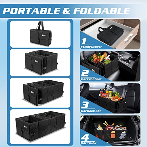 Large Trunk Organizer with Cooler - 98L Collapsible Car Storage - view 4
