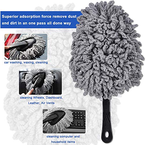 Car Cleaning Kit - Premium Microfiber Wash Brush & Boar Hair Detail Brushes Set, Including Dash Duster for Interior and Exterior Car Care - view 4