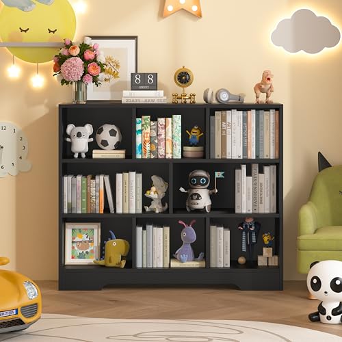 Book Shelf, 8 Cubes Storage Organizer, Open Shelf Bookcase Black Bookshelf - view 6