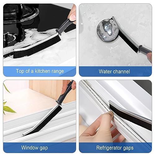 Crevice Cleaning Brush Hand-held Crevice Cleaning Tool, Gap Cleaning Brush, Crevice Cleaning Tool, Small Crevice Cleaning Brush for Kitchen Bathroom Tiles Window Track Cleaning Brush (2 Pack) - view 6