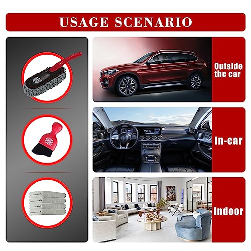 Car Interior Detailing Kit - Red Duster & Brush, Towel - view 6