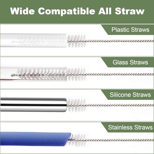 Straw Cleaner Brush for Stanley, 4Pcs Reusable Extra Long Straw Cleaning Brush for 14oz 20oz 30oz 40oz Stanley Mug, Cleaning Brush for All Plastic, Glass, Stainless and Silicone Straws - view 7