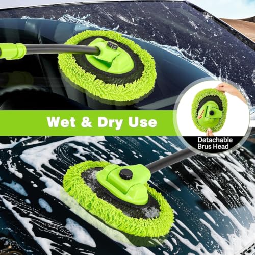 7-in-1 Car Wash Brush Kit with 15° Curved Long Handle for Cars - view 2