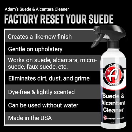 Adam's Suede Cleaner (16oz) - Professional Automotive Micro-Suede Cleaner For Car Interiors, Upholstery, Shoes, Clothing, Removes Stains & Refreshes Suede Material - view 2