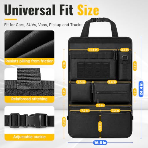 Multi-Pocket Back Seat Car Organizer, Fits Most Cars, SUVs, Trucks, Jeeps - view 2