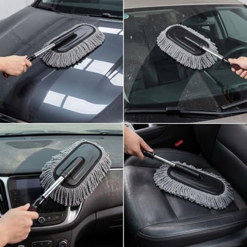 Microfiber Car Duster Cleaning and Car Dash Brush Supplies for Dashboard - view 7