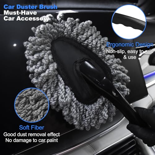 10PCS Car Detailing Cleaning Kit Interior Cleaner, Car Detailing Brushes, Car Duster, Car Cleaning Gel, Microfiber Cleaning Cloth, Car Accessories Essentials Supplies Tools for Auto,Truck, Interior - view 3
