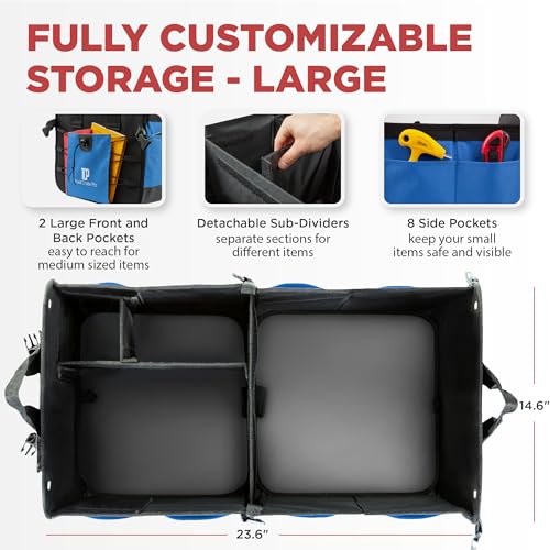 Blue Car Cargo Trunk Organizer for SUV & Auto Storage, Large - view 2
