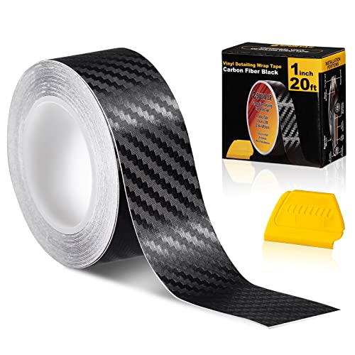 Carbon Fiber Wrap, Black Vinyl Wrap Black Out Tape 1 Inch x 20 ft