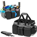 Large Professional Cleaning Caddy with Detachable Divider, Black