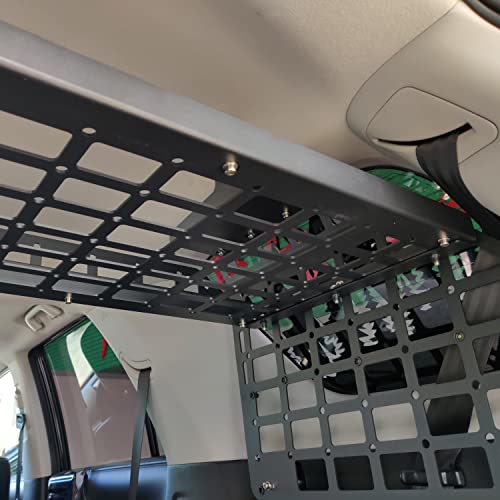 Rear Cargo Rack Basket for Toyota 4Runner 2010-2024 Car Accessories Interior Luggage Carrier Modular Storage Panel Trunk Shelf Hanging Boards Organizer Kit Black Aluminum Alloy (Center) - view 3