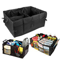 Cargo Organizer Storage Container Collapsible Basket Universal For Cars Trunks SUVs with Two Handles and Side Pockets (Size: L 24" x W 15.5" x H 10")