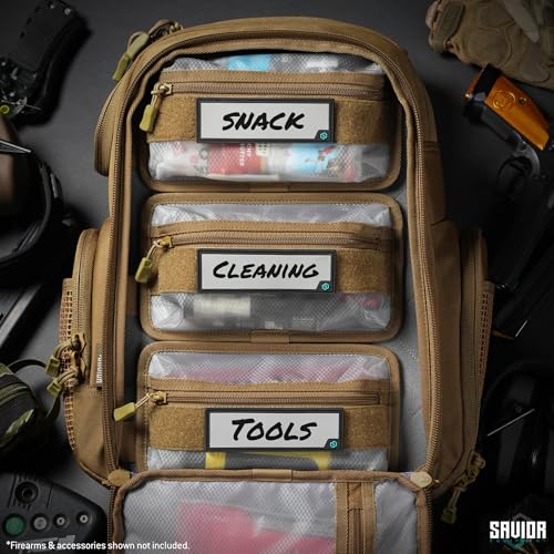 Core Tactical Mesh Zipper Pouch, 9" x 5" Modular EDC Tool Organizer w/Writable ID Patches, Range Gear Utility Storage Pocket w/Hook Backing, Dump Pouch with Handle, 2-Pack - view 3