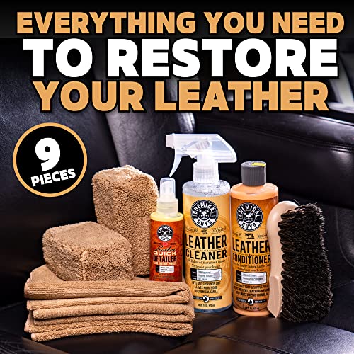 Leather and Microfiber Car Detailing Kit with Cleaner, Conditioner and Towels (9+12=21 Pieces) - view 2