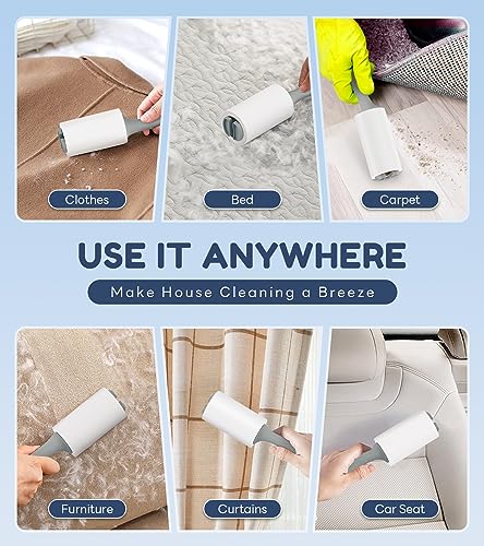 4X Extra Sticky Lint Roller for Pet Hair, Lint Rollers 315 Sheets Mega Value Set, Pet Hair Remover with 3 Upgraded Handle 3 Rollers, Portable Lint Remover for Clothes, Furniture, Dog & Cat Hair - view 5