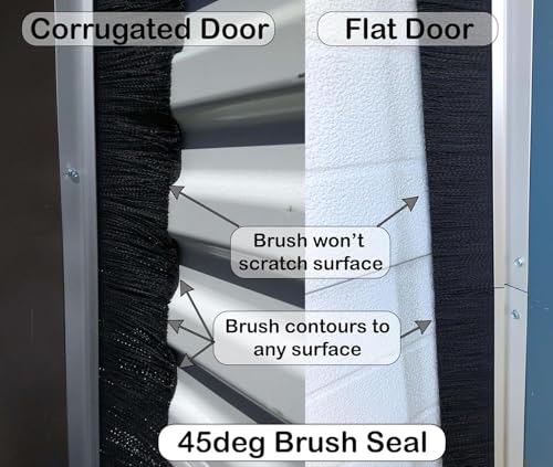 JaCor 3.0" Nylon Brush Seal Weatherproofing, 3.0" Brush Seal x 1.0" 45deg Holder x 8ft.+ 8ft Long Brushes (16ft Total) - view 5
