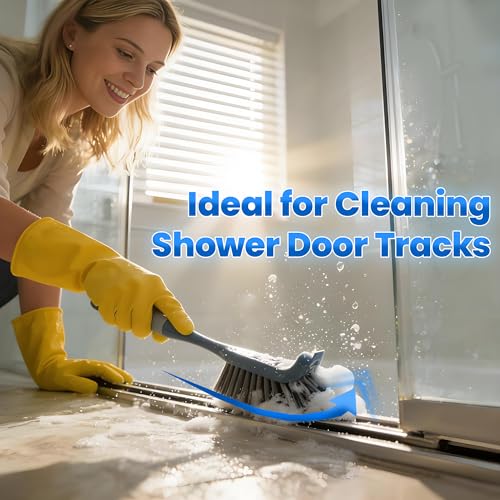 3 Pack Hard Bristle Scrub Brush Set, Cleaning Brush Designed for Cleaning Shower, Bathroom Faucets, Tile Grout, Sink Edges, Around Toilets, and Hard to Reach Corners and Crevices - view 5