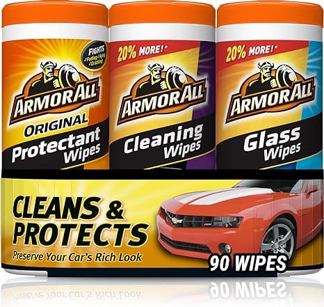 Premier Car Care Kit, Includes Car Wax & Wash Kit, Glass Cleaner, Car Air Freshener, Tire & Wheel Cleaner, 8 Pieces Protectant, Glass and Cleaning Wipes, 30 Count Each (Pack of 3) - view 4