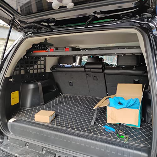 Rear Cargo Rack Basket for Toyota 4Runner 2010-2024 Car Accessories Interior Luggage Carrier Modular Storage Panel Trunk Shelf Hanging Boards Organizer Kit Black Aluminum Alloy (Center) - view 6