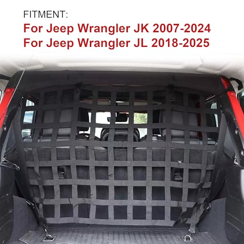 Dog Barrier Divider Net for Jeep Wrangler JK JL Unlimited 4-Door 2007-2026 - view 2