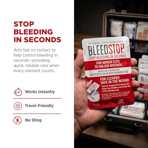 First Aid Powder for Blood Clotting, Trauma Kit, Blood Thinner Patients, Camping Safety, and Survival Equipment for Moderate to Severe Bleeding Wounds or Nosebleeds 5 Pack 15g - view 4