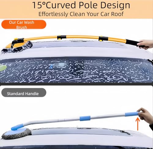 15° Curved Car Wash Brush, Car Wash Mop with Long Handle - view 5
