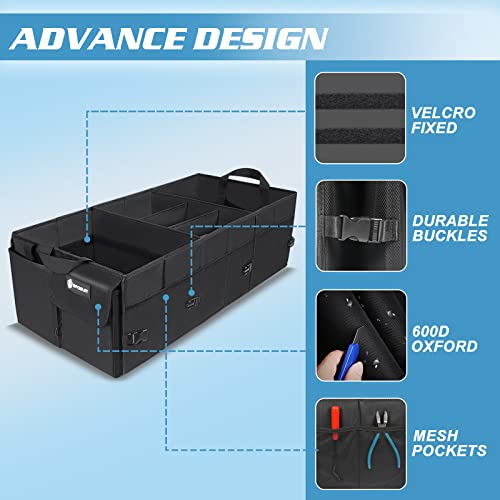 Large Trunk Organizer with Cooler - 98L Collapsible Car Storage - view 5