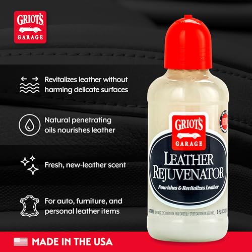 Leather Rejuvenator for Car Seats, Upholstery, Auto, Home, Furniture, Shoes, Boots, Accessories, and More, Conditioner and Protectant, 8 Ounces - view 3