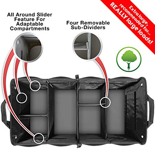 Car Trunk Organizer for SUV, Truck & Auto Cargo Storage, XL Black - view 2