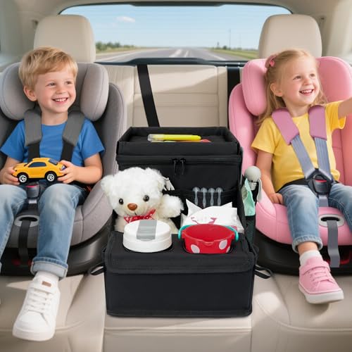 Car Front Seat Organizer, Backseat Car Organizer, Black - view 2