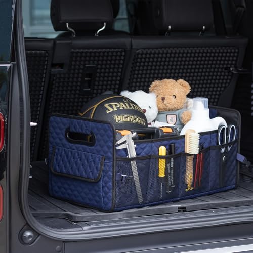 Car Trunk Organizer for SUV, Collapsible Car Storage Organizer Dark Blue - view 3