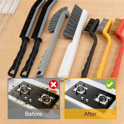 12 Pcs Crevice Cleaning Brush, Straw Brush for Bathroom, Kitchen and Window - view 7