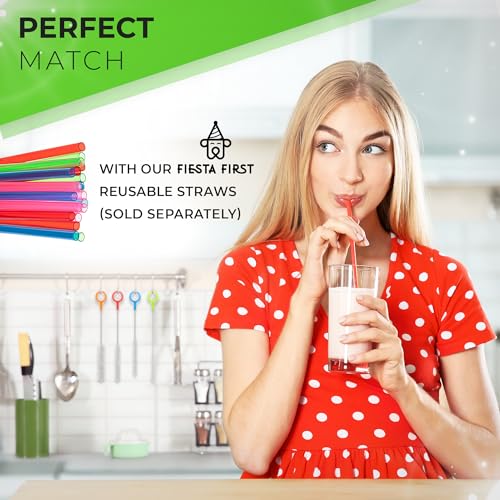 Heavy Duty Cleaning Brushes Set of 4 - Extra Long Straw Cleaners for Metal and Plastic Reusable Drinking Straws, to Clean Small Spaces, Sippy Cups, Water Bottles - Sturdy Hard Brush Bristles - view 6