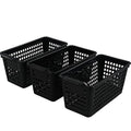 Slim Plastic Organization and Storage Baskets, 6-Pack Organizer Bins