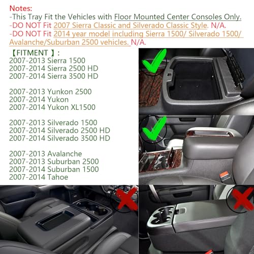 07-14 Center Console Organizer for Chevrolet Avalanche Tahoe Silverado 1500 - view 3