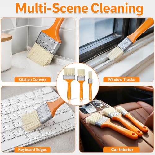 3 Pack Microfiber Duster Brush, Soft Bristles Detailing Brush Dusting Tools, Cleaning Brushes Duster for Auto Interior, Automotive Dashboard, Arts and Crafts, Digital Product, Keyboard - view 6