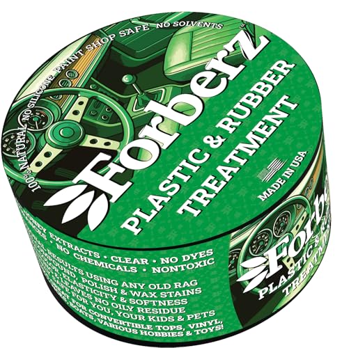 Plastic & Rubber Treatment - Restore & Renew Plastic, Rubber & Vinyl - Remove Compound/Polish/Wax Stains - Interior & Exterior - No Silicone, No Solvents, Paint Shop Safe, Nontoxic - 3oz