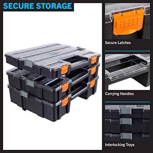 Tool Box Organizer - 3-in-1 Portable Small Parts Organizer, Gray - view 5