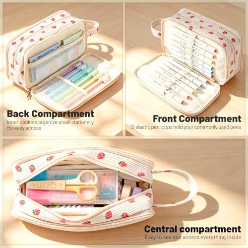Cute Pencil Case Pouch Bag Floral with Handle For Girls Boys kids Gift - view 4